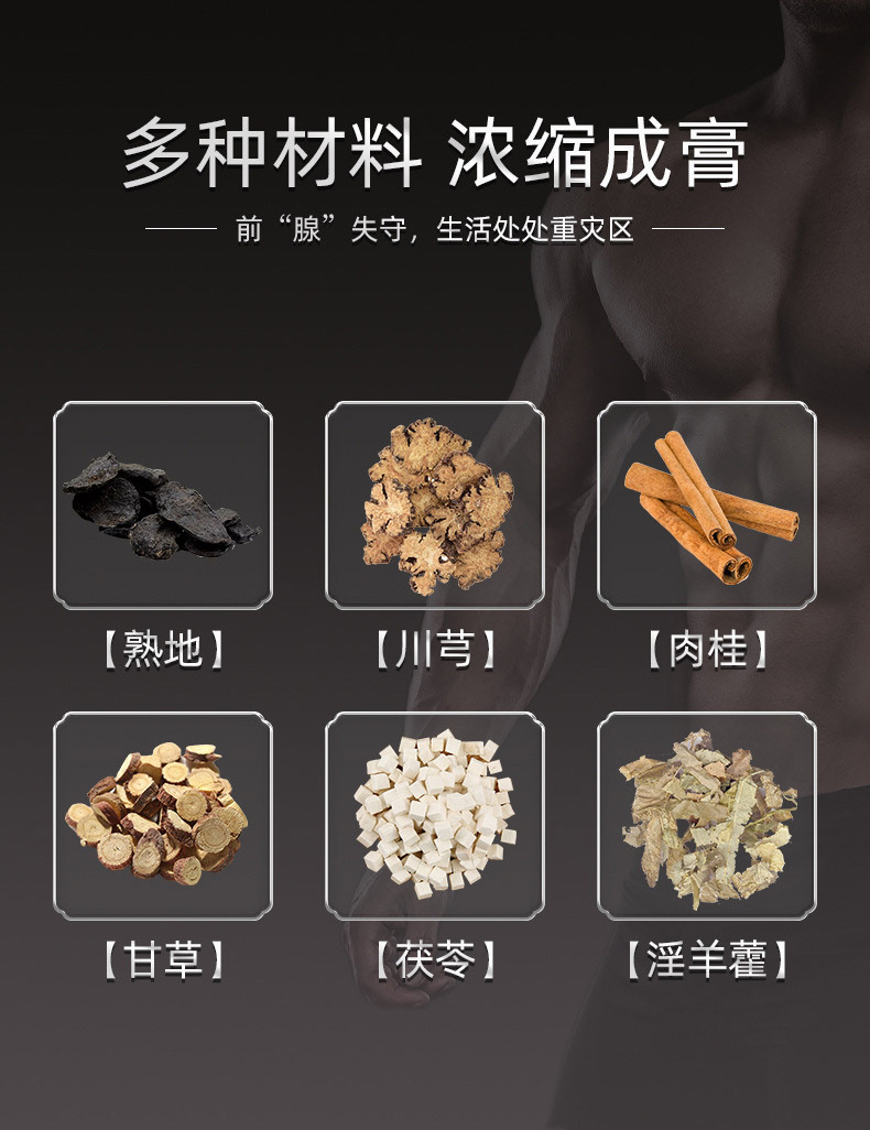 前列腺保健膏多種材料濃縮成膏